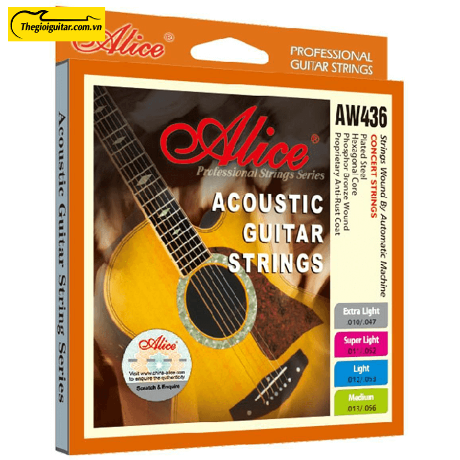 Dây Đàn Guitar Acoustic Alice AW-436 | Thegioiguitar.com.vn | 0865 888 685