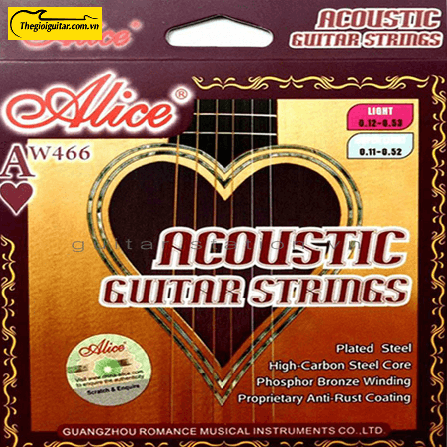 Dây Đàn Guitar Acoustic Alice AW-466 | Thegioiguitar.com.vn | 0865 888 685