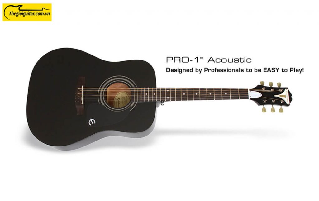 Đàn Guitar Acoustic Epiphone Pro-1 Màu Ebony | Thegioiguitar.com.vn | 0865 888 685